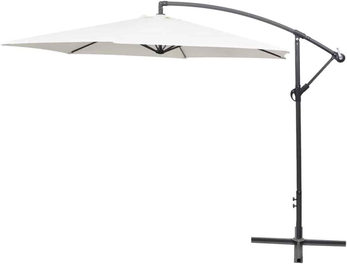 zweefparasol buitenparasol terras ontspannen uv beschermend polyester