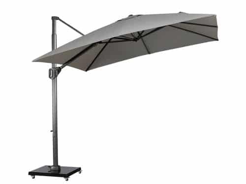 Zweefparasol Challenger T1 Telescope premium 350x350 cm zonwering Platinum - Platinum