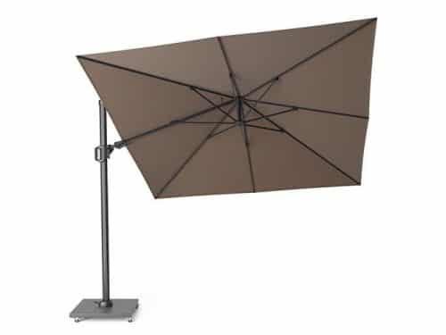 Zweefparasol Challenger Zijwaarts Kantelbaar (T2) premium 3x3 meter Havana zonwering Platinum - Platinum