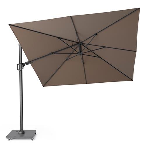 zweefparasol challenger zijwaarts kantelbaar (t2) premium 3×3 meter havana zonwering platinum platinum