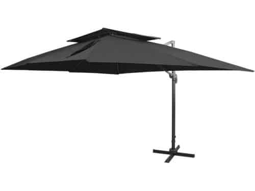 Zweefparasol Dubbel Dak - Vrijhangende Parasol - Terras Ontspannen