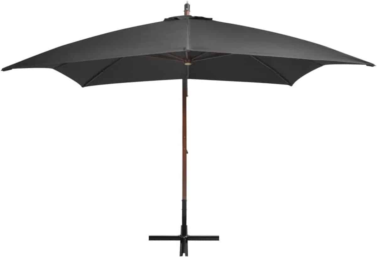 zweefparasol hangparasol schaduwdoek terras ontspannen vrijhangend mastontwerp
