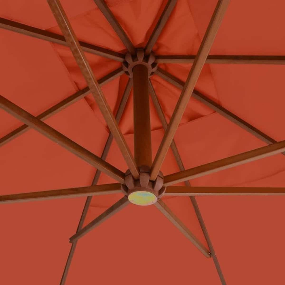 zweefparasol houten mast grote tuinparasol terras ontspannen