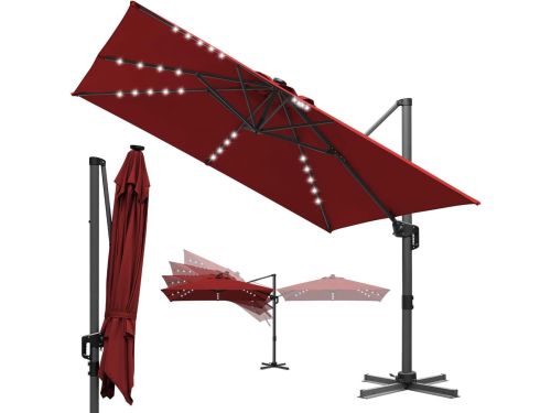 Zweefparasol met LED - Tuinparasol Zonnescherm - Buiten Ontspannen