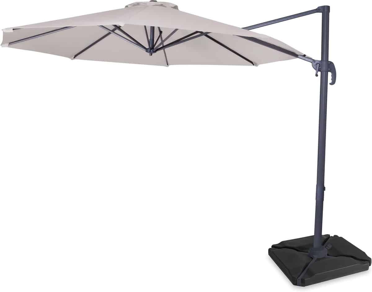 zweefparasol rond tuinparasol kantelbaar zonwering buiten 360