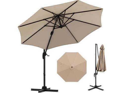 Zweefparasol - Terrasparasol Buitenscherm - Schaduw Creëren - 5-voudig Kantelbaar