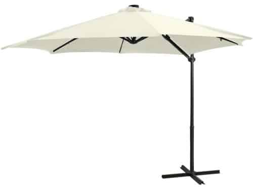 Zweefparasol - Terrasparasol Schaduwdoek - Buiten Zitten - Geïntegreerde LED