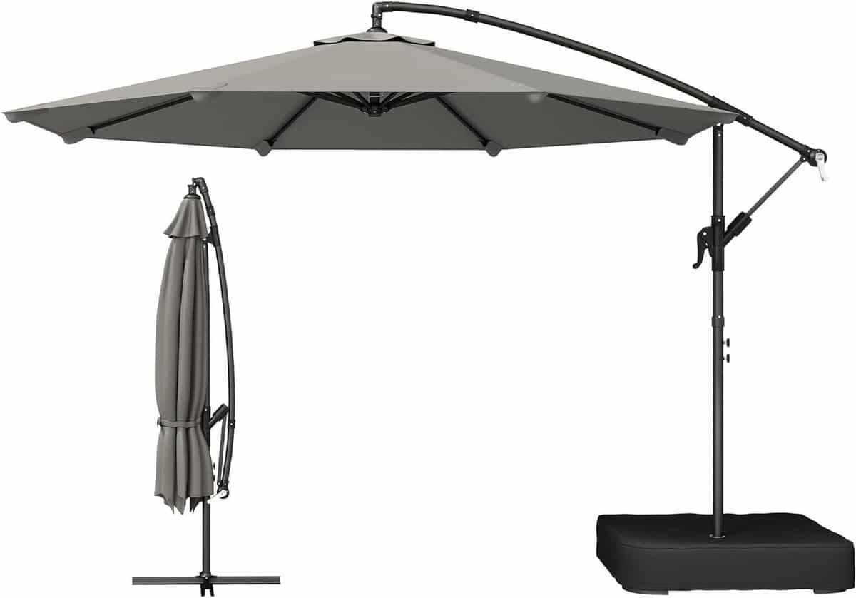 zweefparasol tuin terrasparasol schaduwdoek buiten ontspannen 360