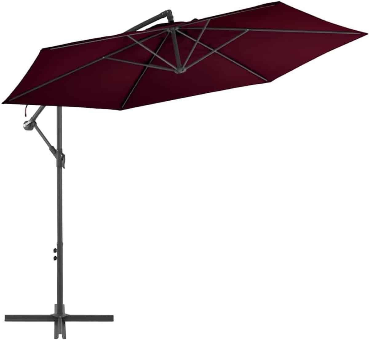 zweefparasol tuinparasol schaduwdoek buiten ontspannen kantelfunctie zwenkbaar