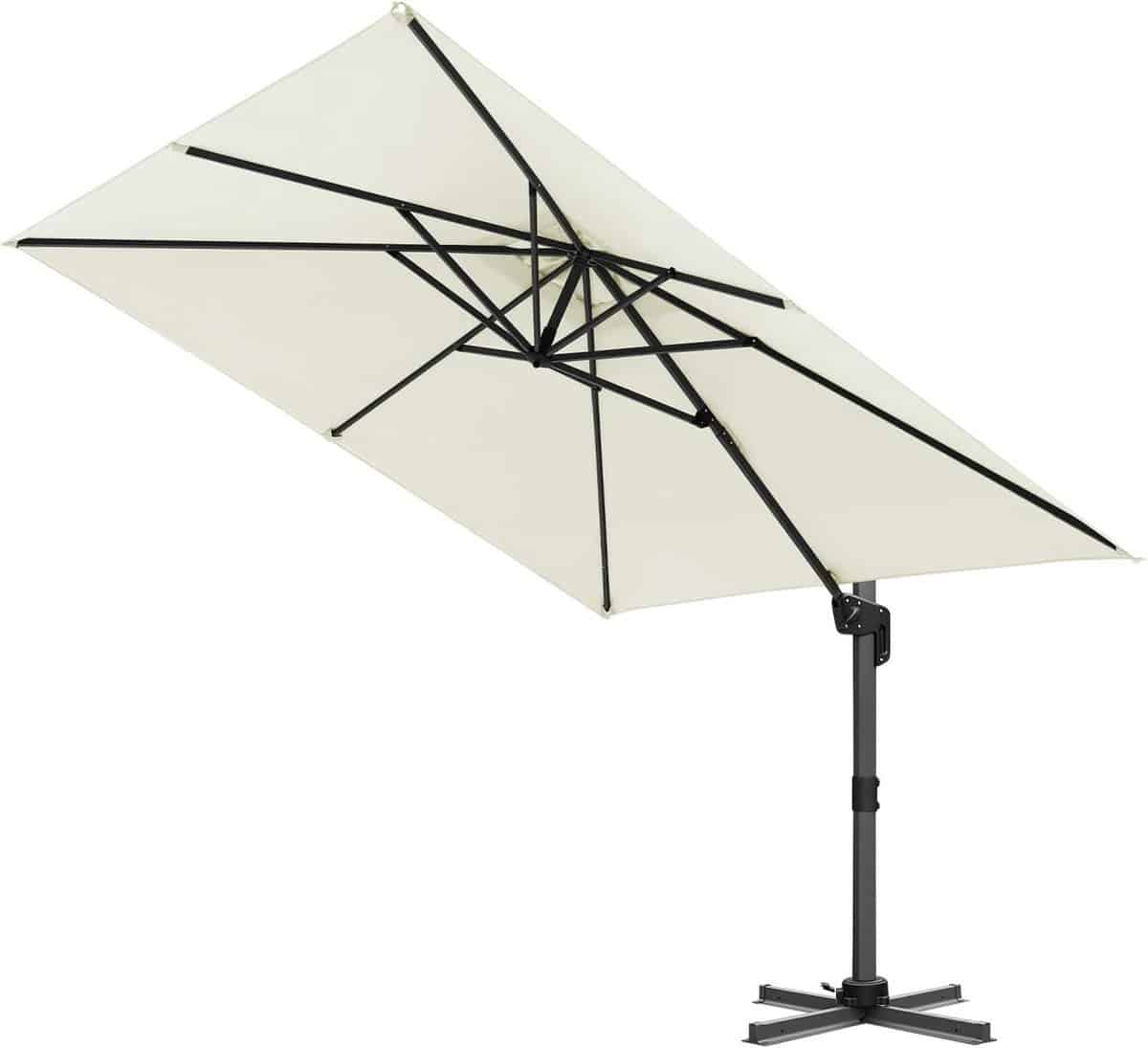 zweefparasol tuinparasol terras beschermen 360 graden rotatie