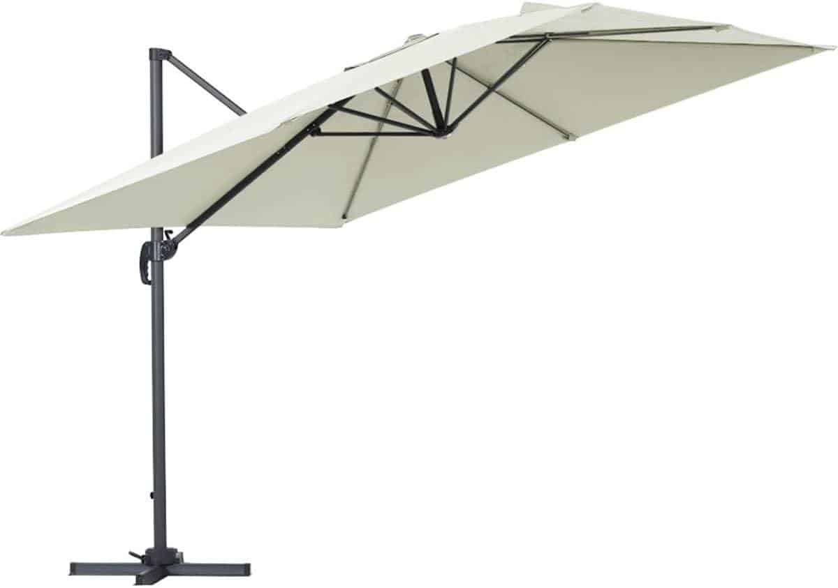 zweefparasol vierkant tuinparasol aluminium terras ontspannen 360