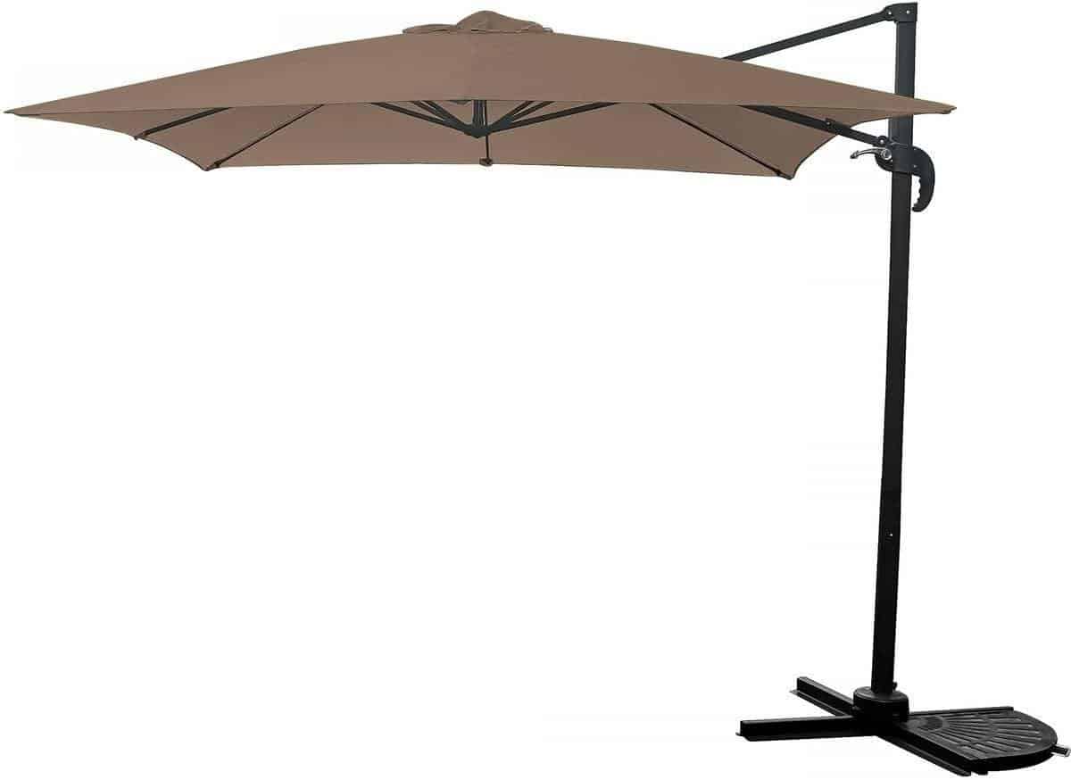 zweefparasol vierkant tuinparasol buiten terras schaduw 360