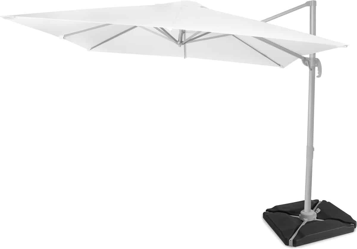 zweefparasol vierkant tuinparasol buiten zonnebrand voorkomen 360