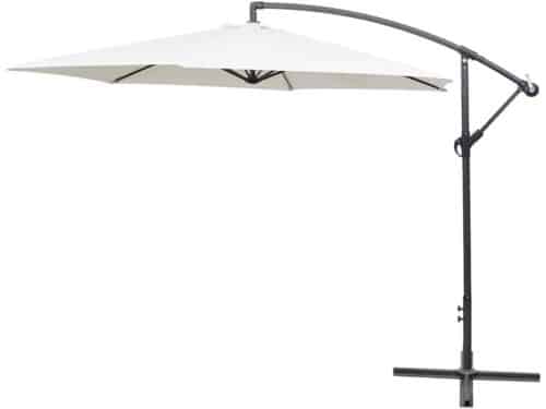 ZweefParasol | Zonnescherm | Tuinparasol 3 m zandwit