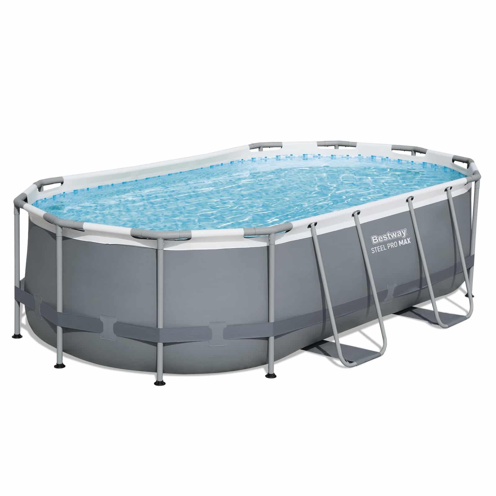 zwembad steel pro max set ovaal grijs 427 bestway bestway