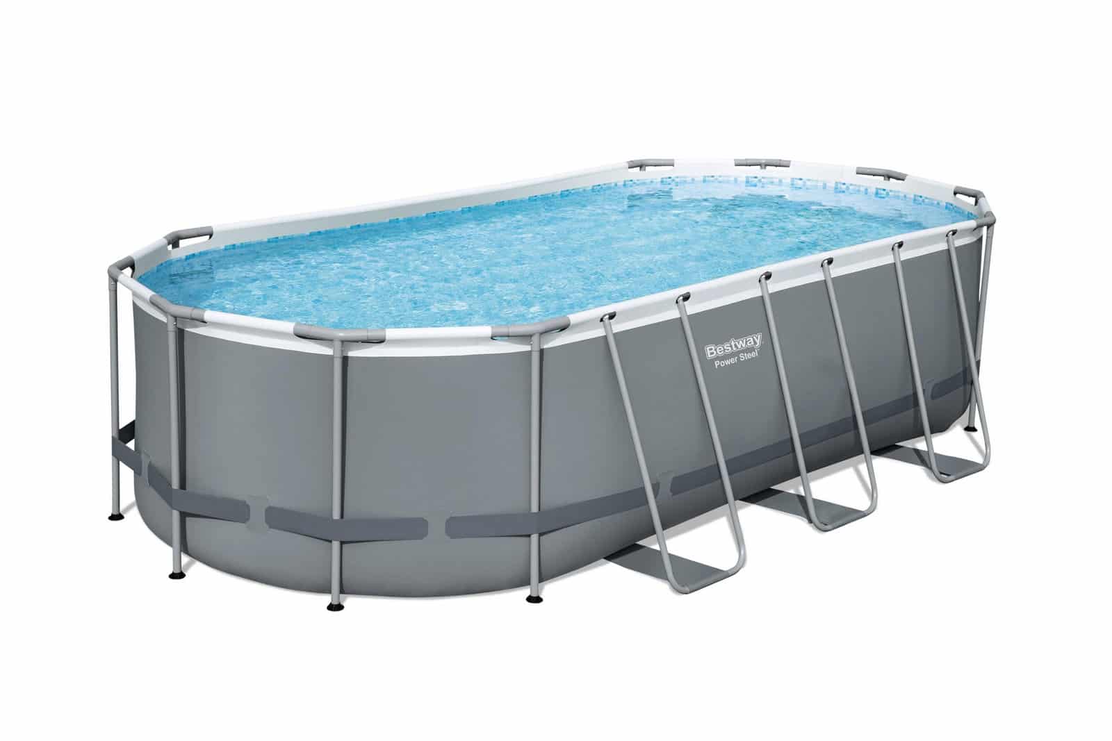 zwembad steel pro max set ovaal grijs 549 bestway bestway