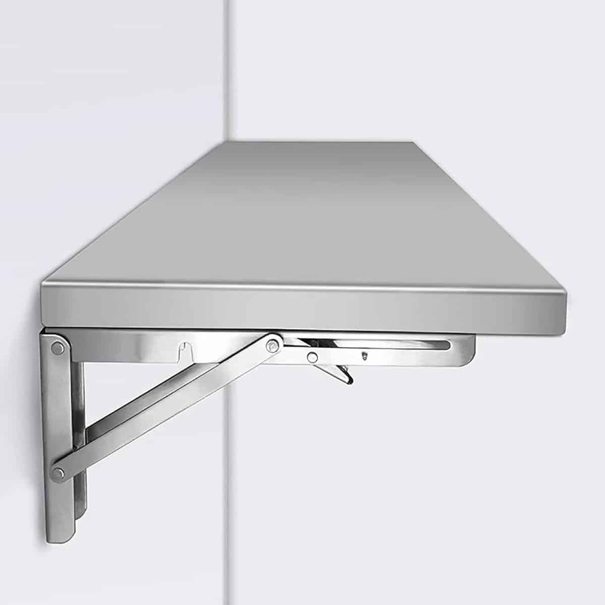 001,90x25cm,generic rvs opklapbare tafel, aan de muur gemonteerde klaptafel