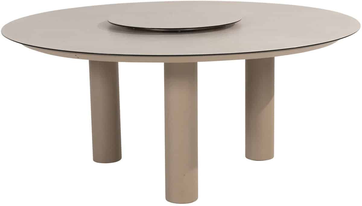 4 seasons donato tuintafel Ø160 cm latte incl lazy susan