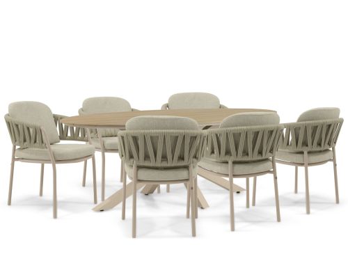 4 Seasons Outdoor Calma/Matara 220x115 cm dining tuinset 7-delig