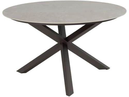 4 Seasons Prado tuintafel Ø130x75 cm- ceramic sabbia - terre