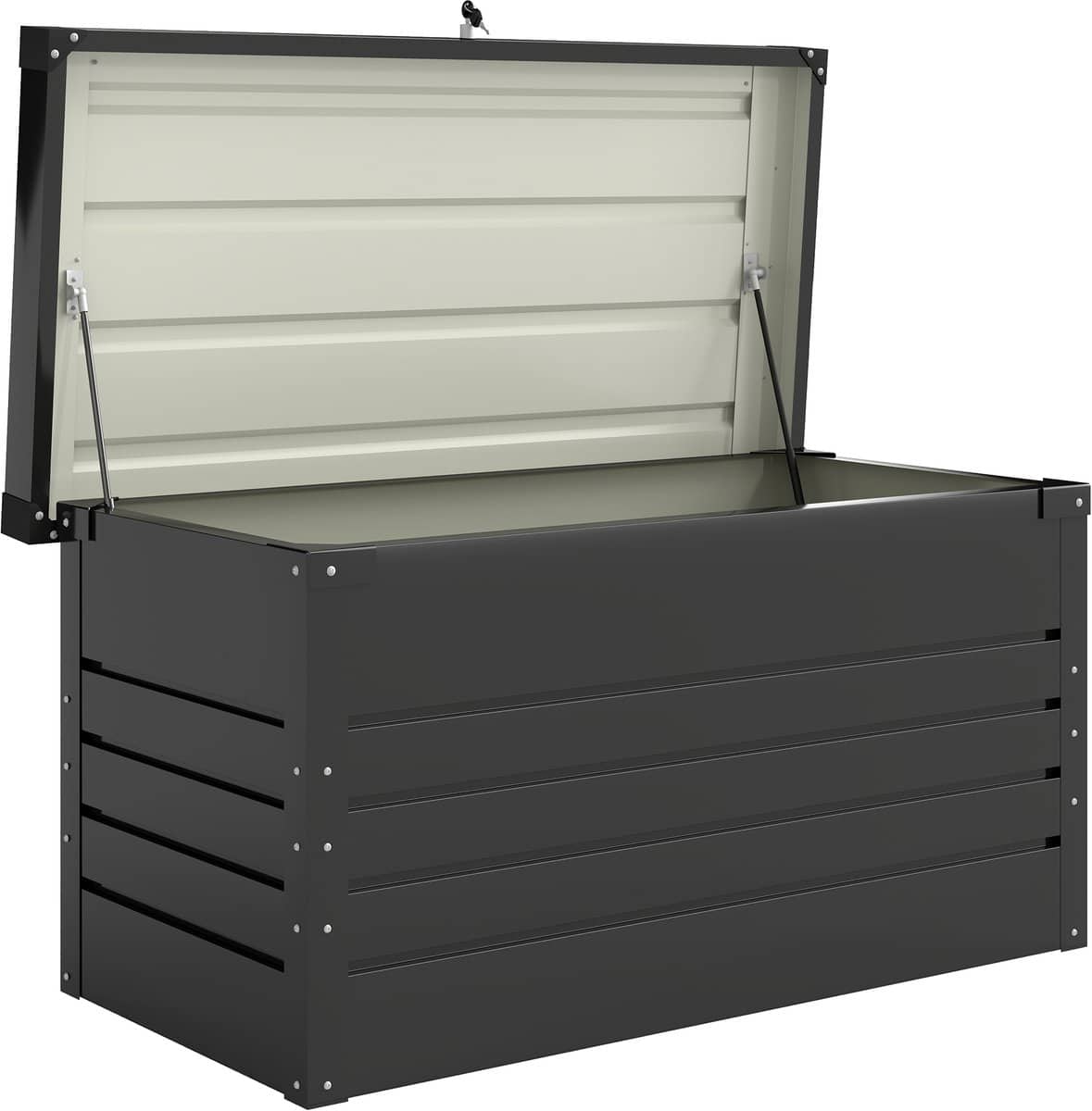 4goodz kussenbox metaal 350l opbergbox tuin waterdicht en afsluitbaar