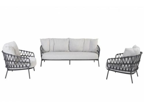 4SO Calpi loungeset 3-zits bank met 2 fauteuils