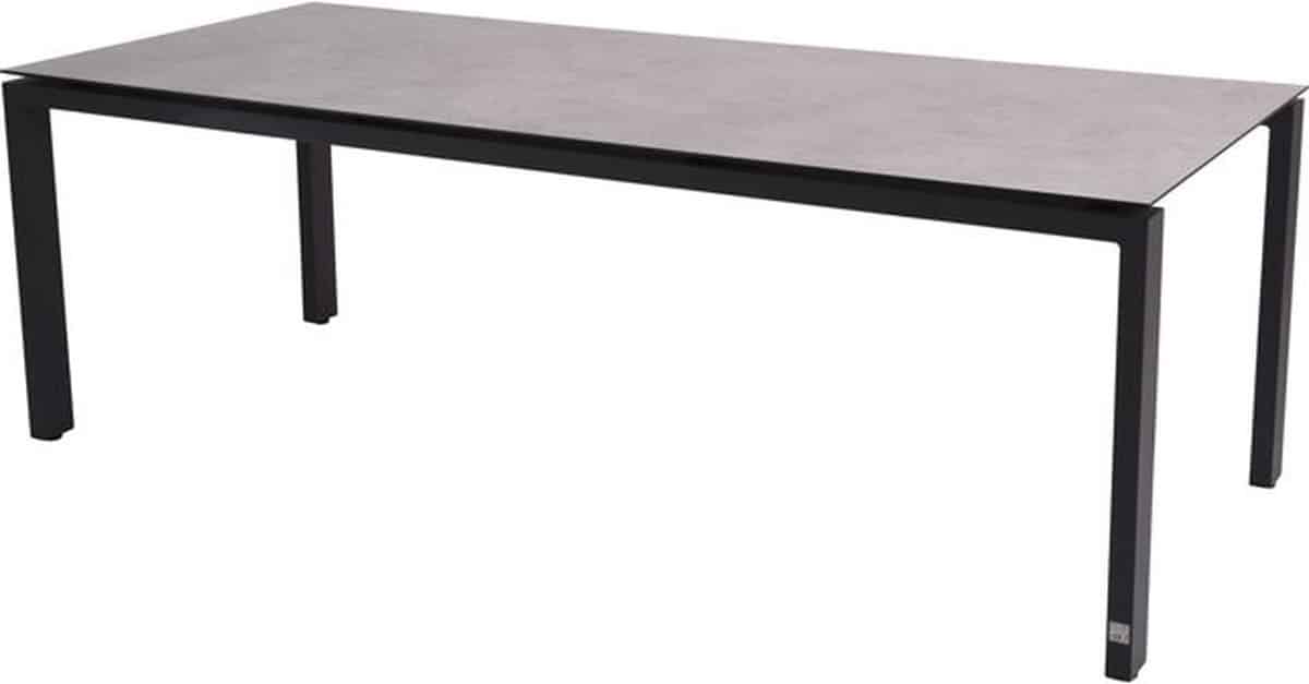 4so goa tafelframe antracite met hpl tafelblad light grey