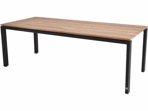 4SO - Goa tafelframe Antracite met tafelblad Teak 220 x