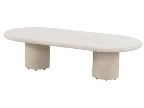 4so - Hampton salontafel zand ovaal mortex 140x65 cm