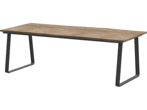 4SO - Konos Tafelframe Antracite met Robusto Tafelblad Teak 220