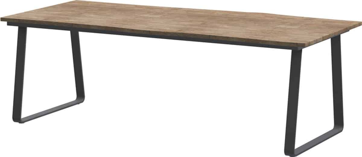 4so konos tafelframe antracite met robusto tafelblad teak 220
