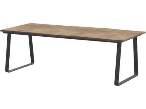 4SO - Konos tafelframe Antracite met tafelblad Robusto Teak 220