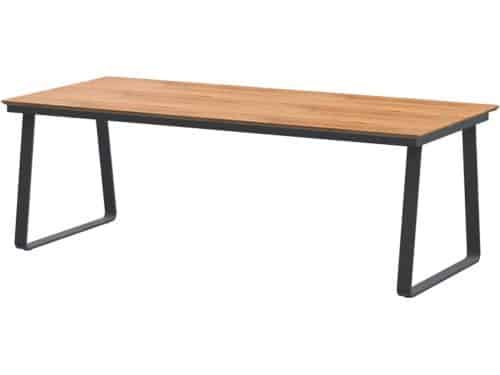 4SO - Konos tafelframe Antracite met tafelblad Teak 220 x