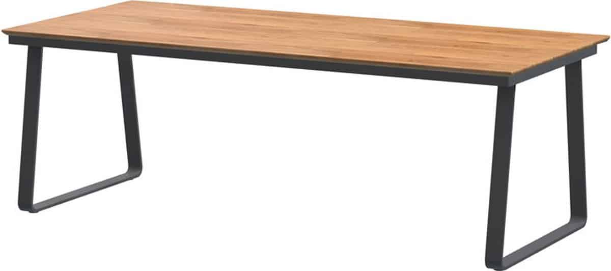4so konos tafelframe antracite met tafelblad teak 220 x