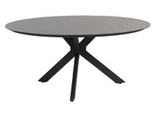 4so - Locarno dining tafel antraciet HPL slate dia 160