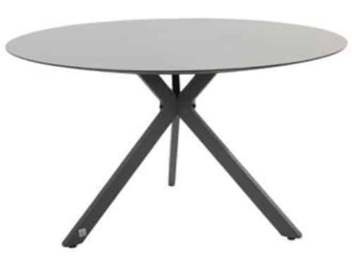 4so - Locarno dining tafel antraciet HPL slate dia. 130