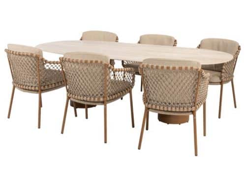 4so - Martinique diningset met Colorado tafel amber ovaal 240