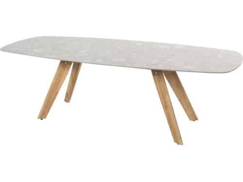 4SO - Montana Tafelframe Teak Met Montana Tafelblad Ceramic Terrazz...