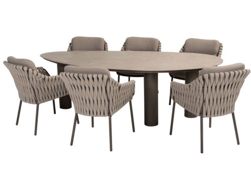 4so - Montera diningset met Arizona tafel terre sabia panna