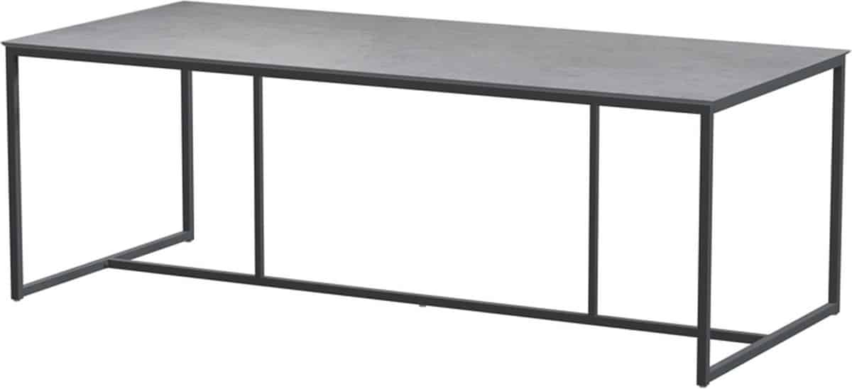 4so quatro tafelframe antracite met hpl light grey tafelblad