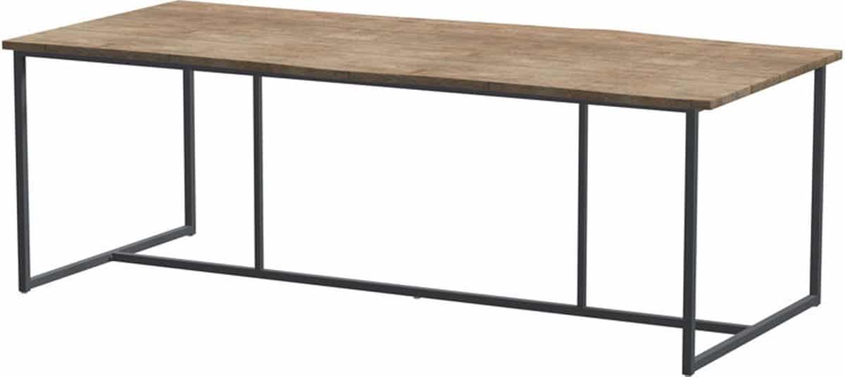 4so quatro tafelframe antracite met tafelblad robusto teak 220