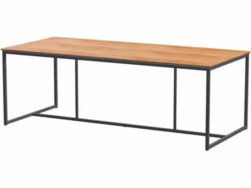 4SO - Quatro tafelframe Antracite met tafelblad Teak 220 x