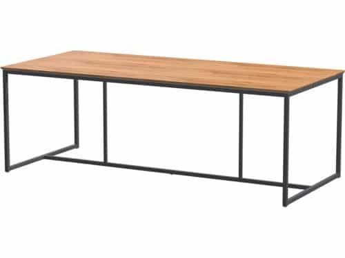 4SO - Quatro Tafelframe Antracite met Teak Tafelblad 220 x