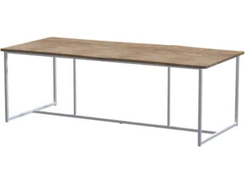 4SO - Quatro tafelframe Frost Grey met tafelblad Robusto Teak