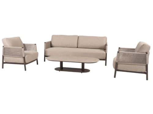 4so - Savanne loungeset met Boaz salontafel terre ovaal 150