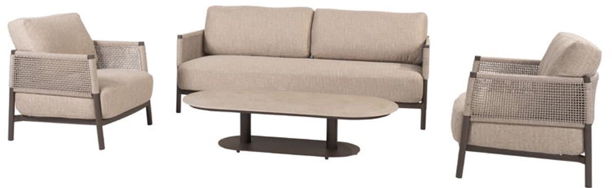4so savanne loungeset met boaz salontafel terre ovaal 150