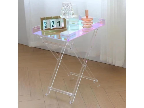 Acryl bijzettafel - Klaptafel serveertafel - Kleine ruimtes inrichten
