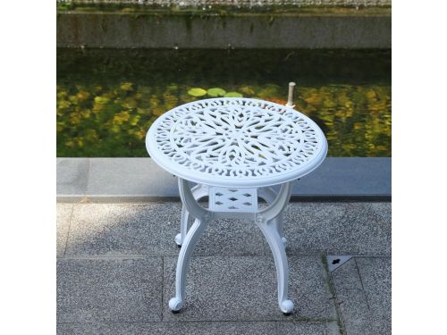 Aluminium bijzettafel - Terrastafel tuintafel - Buiten genieten - Weerbestendig