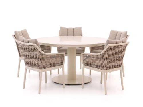 Apple Bee Milou/Melville ø140cm dining tuinset 6-delig - Laagste prijsgarantie!