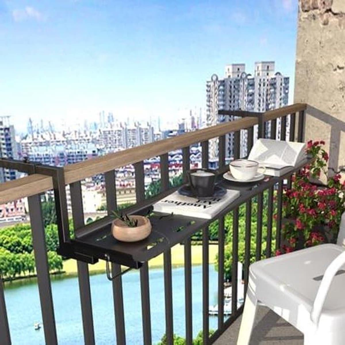 balkon bartafel hangende tuintafel buiten genieten verstelbare